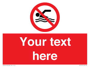 Custom prohibition no swimming